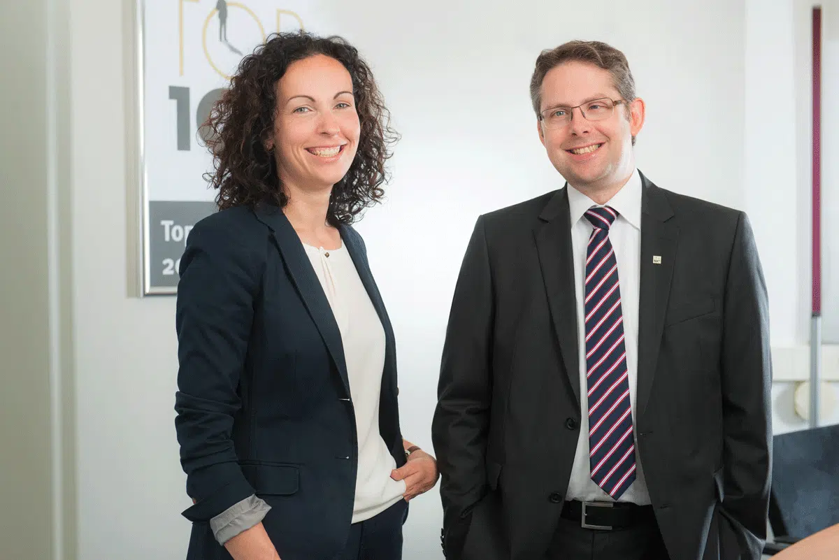 Geschäftsleitung - V.l.n.r.: Dr.-Ing.Sybille Hopman, Dipl.-Ing. (FH) Christian Baumann
